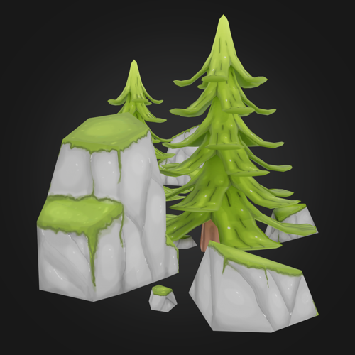 Hand Painted Forest Assets preview image
